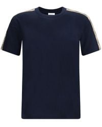 Burberry - Ekd Embroidered Checked-Band T-Shirt - Lyst
