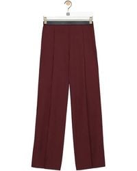 Loewe - Logo-Waistband Pleated Palazzo Pants - Lyst