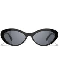 CHANEL - Logo Sunglasses - Lyst