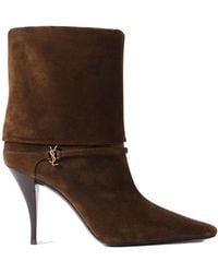 Saint Laurent - Niki Pointed Toe Ankle Boots - Lyst