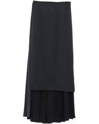 Maison Margiela - Minimalist Satin Midi Skirt - Lyst