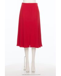 Valentino - Zip Detailed Flared Midi Skirt - Lyst