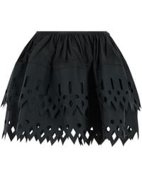 Blumarine - 'Tech' Cotton Blend Skirt - Lyst