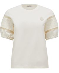 Moncler - Puff Sleeved T-Shirt - Lyst