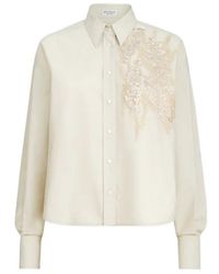 Brunello Cucinelli - Embellished Buttoned Blouse - Lyst