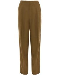 Victoria Beckham - Straight-Leg Pleated Trousers - Lyst