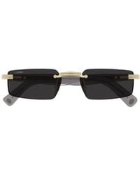 Cartier - Rimless Rectangular Sunglasses - Lyst