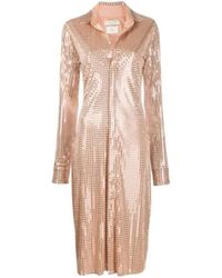 Bottega Veneta - Embellished Mosaic Shirt Dress - Lyst