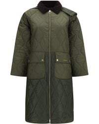 Barbour - Osbourne Long Quilted Hooded Jacket - Lyst