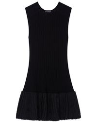 Emporio Armani - Ribbed Pleated Dress - Lyst