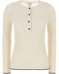 Bottega Veneta - Long-Sleeved Ribbed Top - Lyst