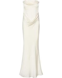 ROTATE BIRGER CHRISTENSEN - Corsage Draped Long Dress - Lyst