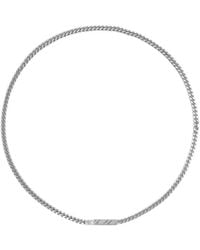 Burberry - Engraved Check Chain Necklace - Lyst