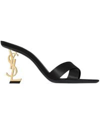 Saint Laurent - Opyum Open Toe Mules - Lyst