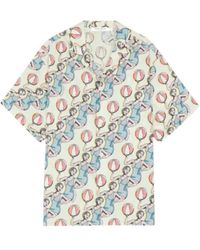 Maison Kitsuné - Graphic-Print Cotton Shirt - Lyst