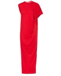 Stella McCartney - Draped Wool Maxi Dress - Lyst