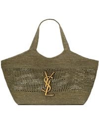 Saint Laurent - Icare Raffia Medium Handbag - Lyst