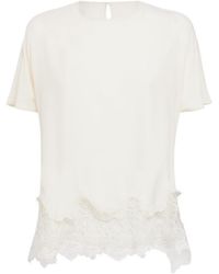 Fabiana Filippi - Crepe Lace T-Shirt - Lyst