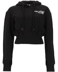 Versace - Jeans Couture Beach Club Cropped Hoodie - Lyst