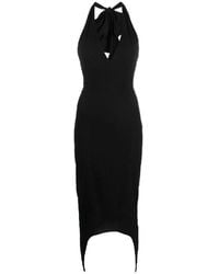 Patou - Halter V-Neck Midi Dress - Lyst
