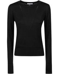Patrizia Pepe - Crew-Neck Long-Sleeve Knit Top - Lyst