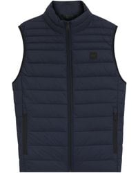 BOSS - Boss Logo Patch Zip-Up Gilet - Lyst