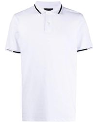 Emporio Armani - Stripe-Detail Polo Shirt - Lyst