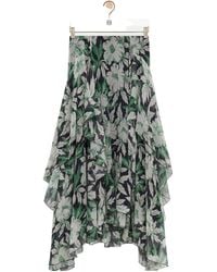 Loewe - Floral Print Skirt - Lyst