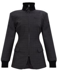 Moschino - Stand Collar Zip Blazer - Lyst
