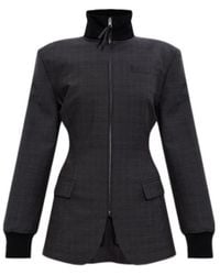 Moschino - Stand Collar Zip Blazer - Lyst