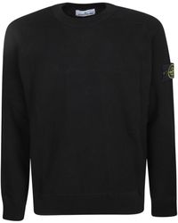Stone Island - Logo-Patch Knitted Jumper - Lyst