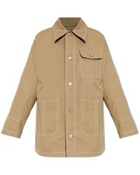 Ami Paris - Ami Logo Patch Buttoned Jacket - Lyst