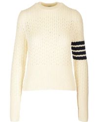Thom Browne - 4-Bar Crewneck Jumper - Lyst