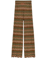 La DoubleJ - Patterned Open-Knit Cotton-Blend Trousers - Lyst
