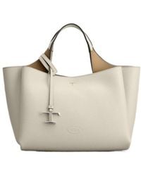Tod's - Logo Plaque Top Handle Bag - Lyst
