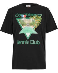 CASABLANCA - Logo Crew Neck T-Shirt - Lyst