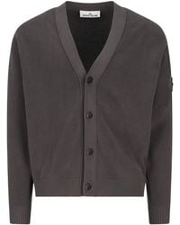 Stone Island - Long-Sleeved Knitted Cardigan - Lyst