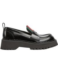 Gucci - Web Detailed Loafers - Lyst