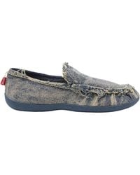 DIESEL - D-Shock Moc Frayed Denim Loafers - Lyst