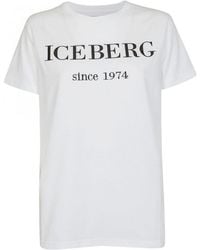 Iceberg - Logo Printed Short Sleeved T-Shirt - Lyst