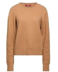 Max Mara - Solid Wool Knit Sweater - Lyst