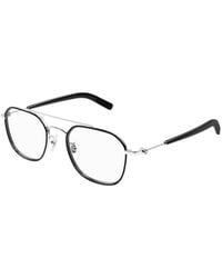 Montblanc - Eyewear Round Frame Glasses - Lyst