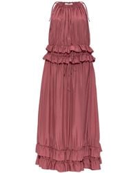 Chloé - Silk Dress With Ruffles - Lyst
