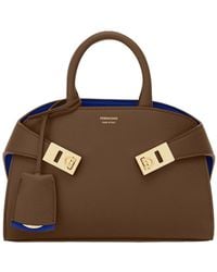 Ferragamo - Ferragamo Mini Hug Top Handle Bag - Lyst
