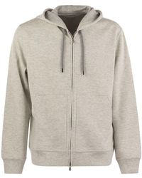 Brunello Cucinelli - Zip-Up Drawstring Hoodie - Lyst