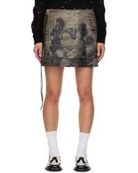 Eytys - Brown Rogue Leather Miniskirt - Lyst