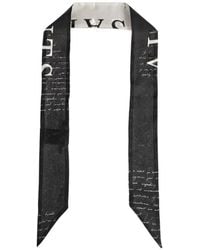 AllSaints - Script Silk Scarf - Lyst