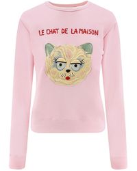 Valentino - Embroidered Crewneck Sweatshirt - Lyst
