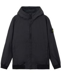 Stone Island - Logo Patch Zip-Up Hooded Jacket - Lyst