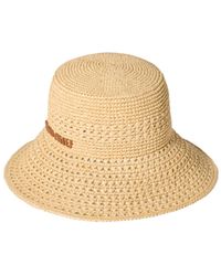 Miu Miu Logo Embroidered Bucket Hat And Pouch | Lyst display picture 1